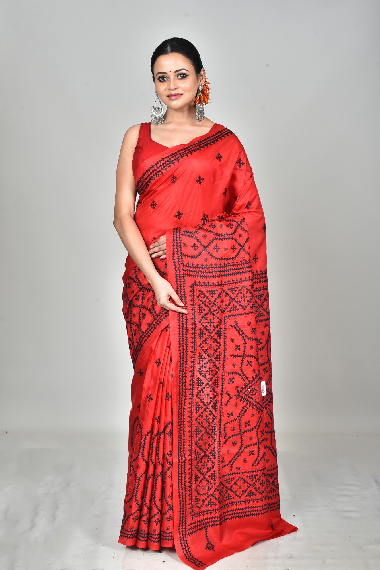 BANGALORE SILK GUJRATI STITCH SAREE