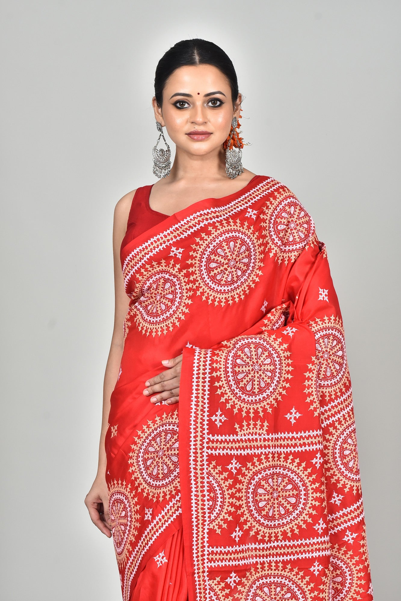 BANGALORE SILK GUJRATI STITCH SAREE Thumbnail