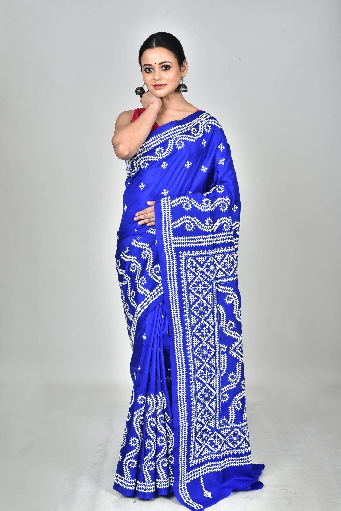 BANGALORE SILK GUJRATI STITCH SAREE