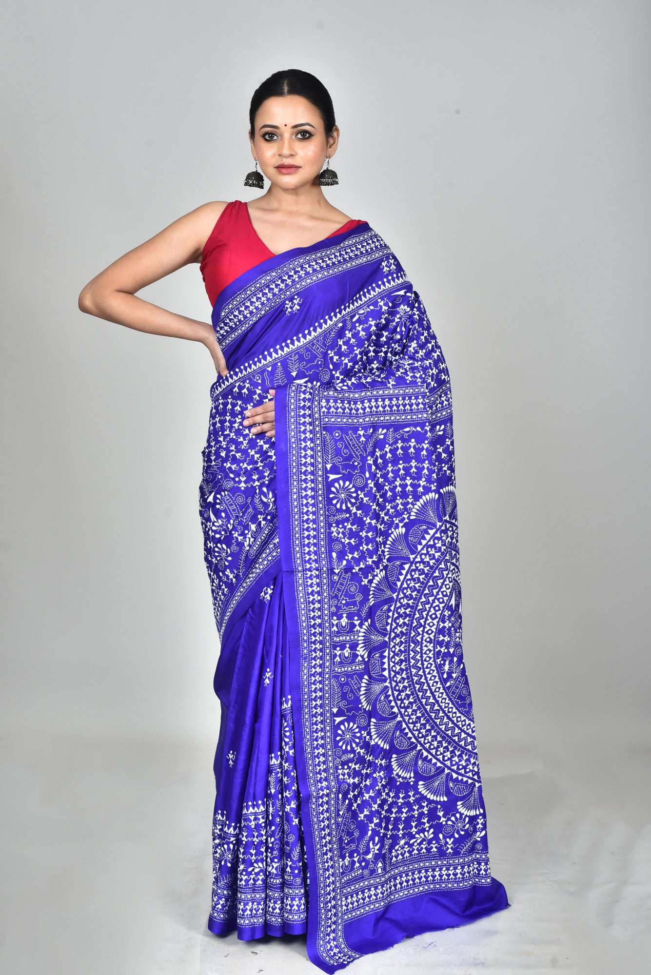 BANGALORE SILK KANTHA SAREE