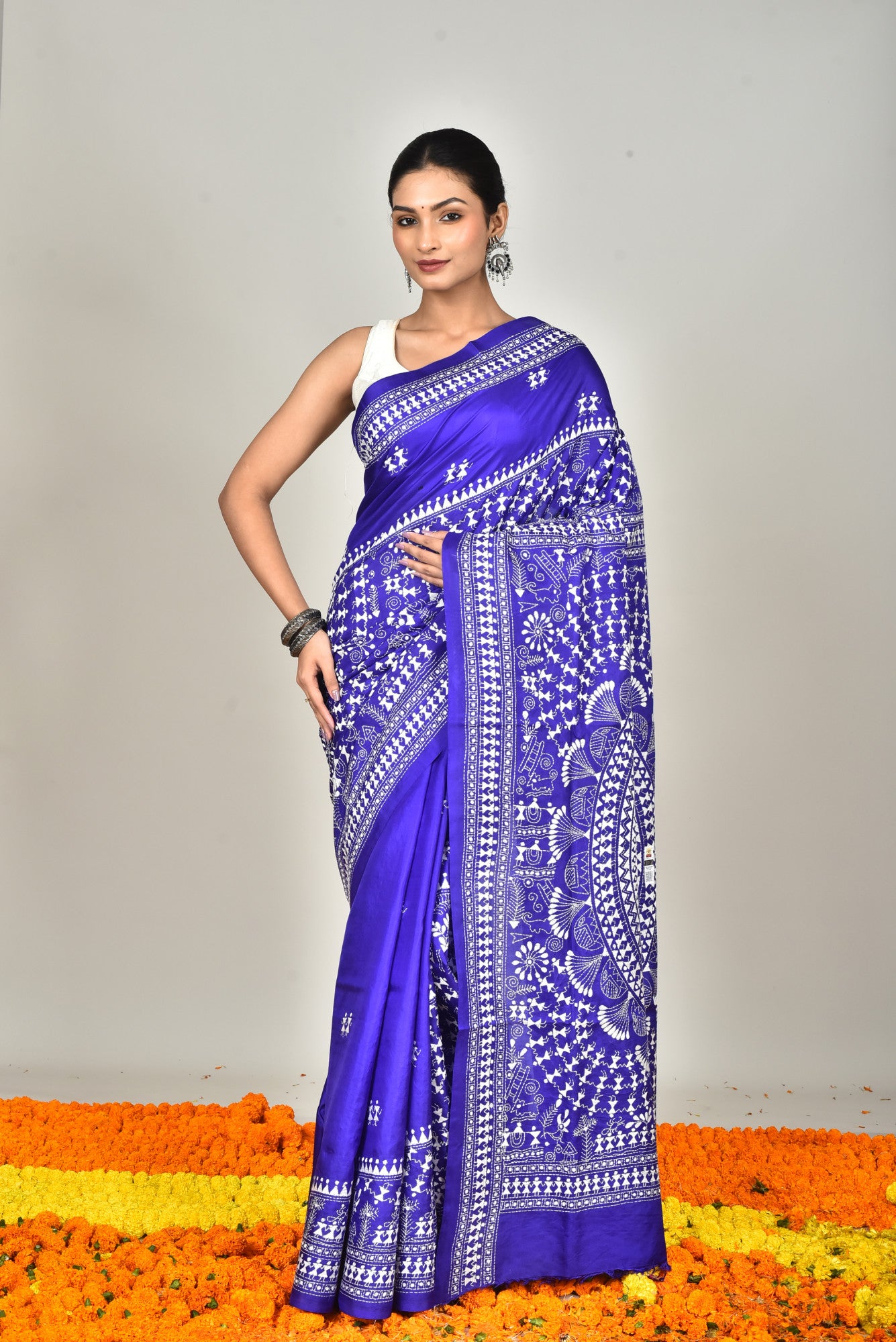 BANGALORE SILK KANTHA SAREE