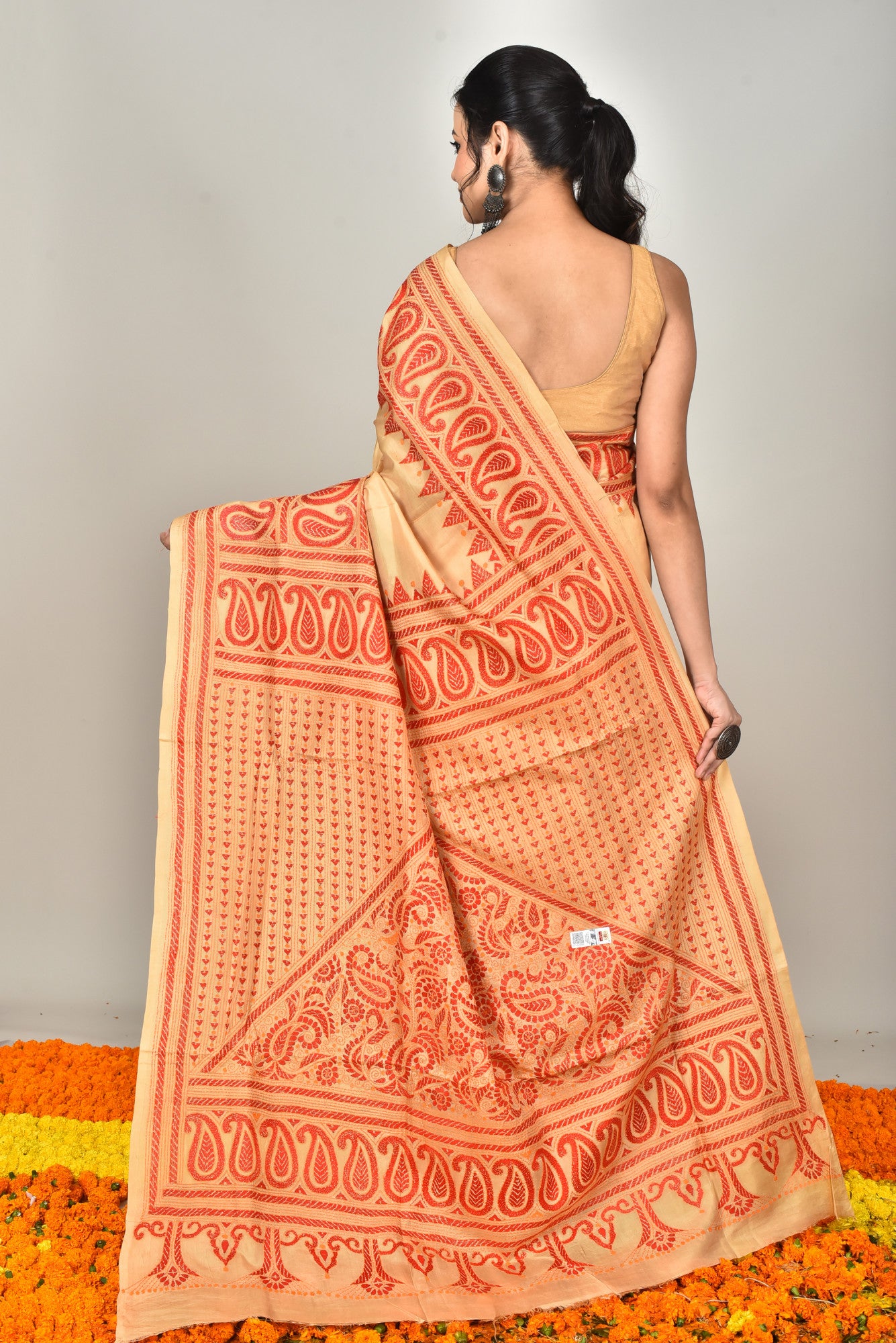 BANGALORE SILK  KANTHA SAREE Thumbnail