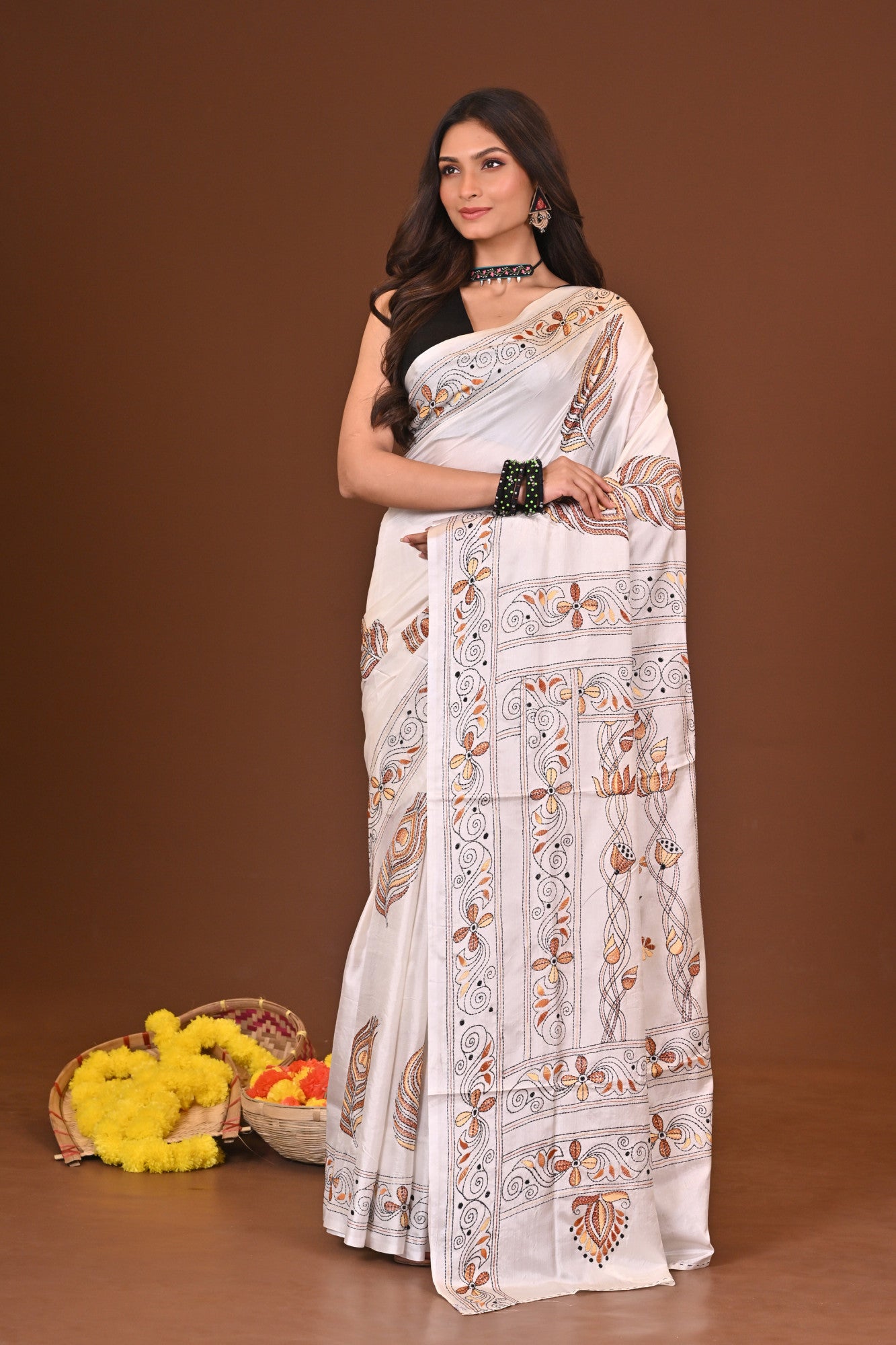 Bhoreralo Blended Silk Kantha Saree Thumbnail