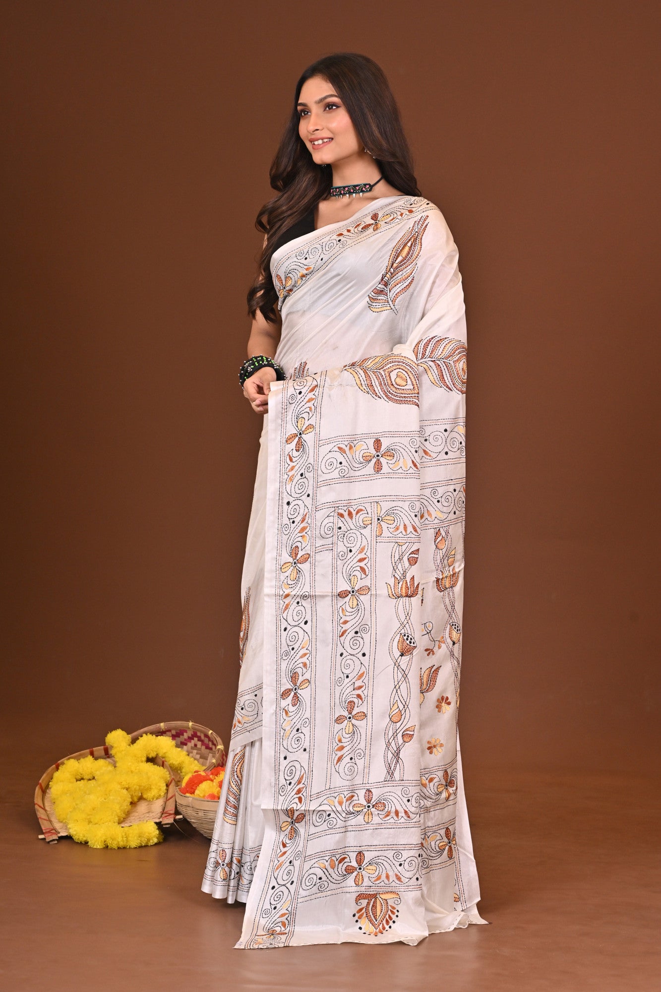 Bhoreralo Blended Silk Kantha Saree Thumbnail