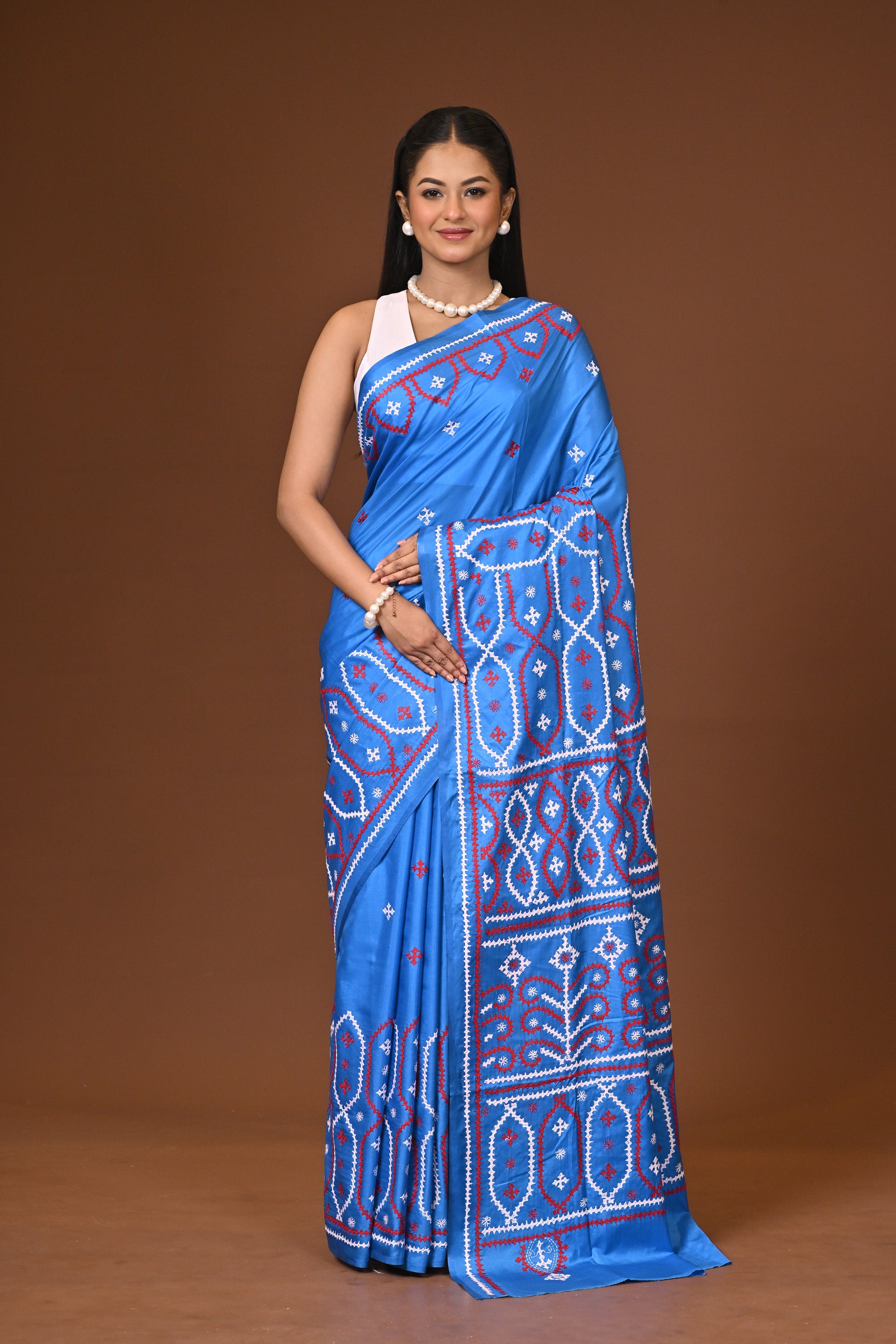 Blended Silk Kantha Saree