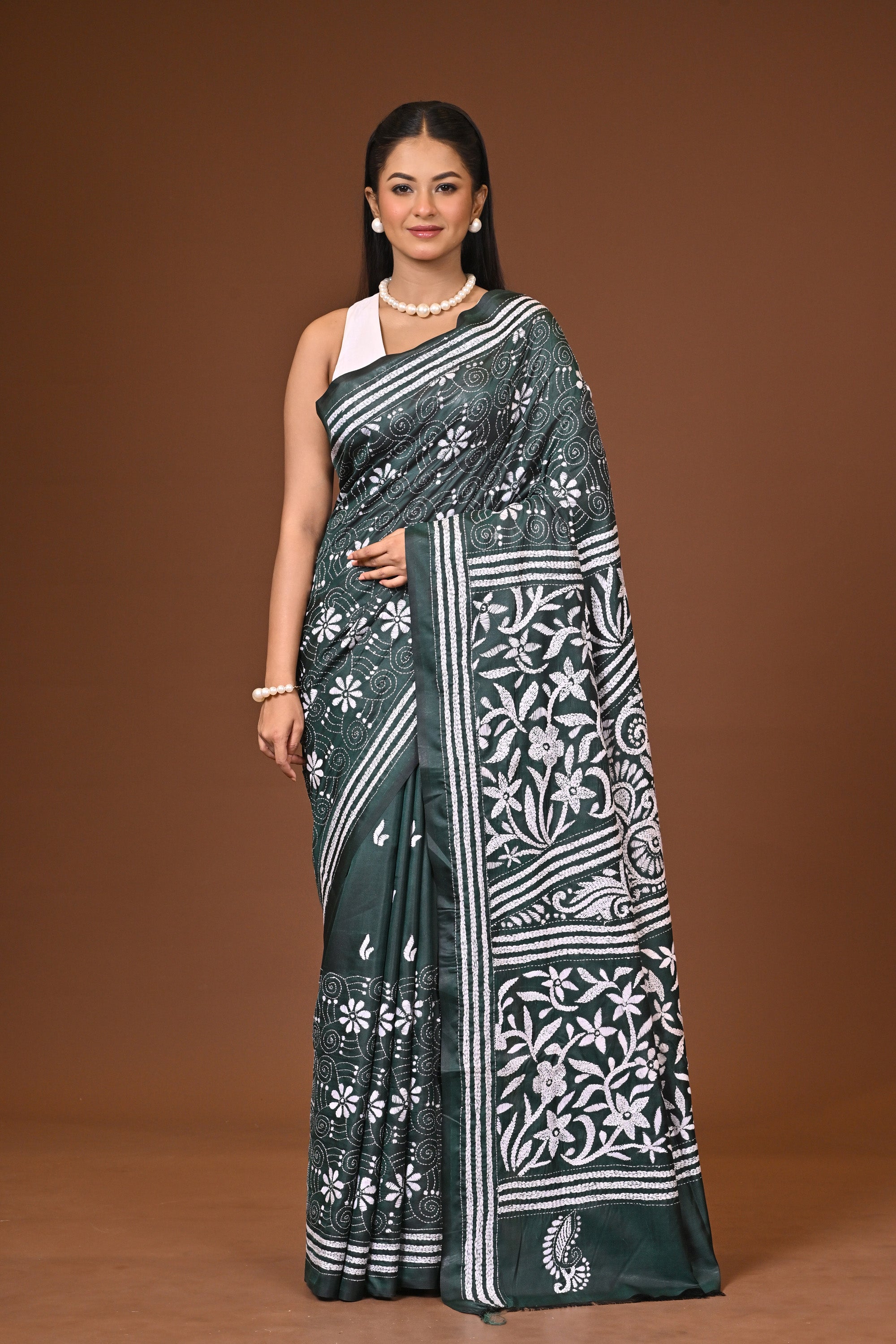 Blended Silk Kantha Saree