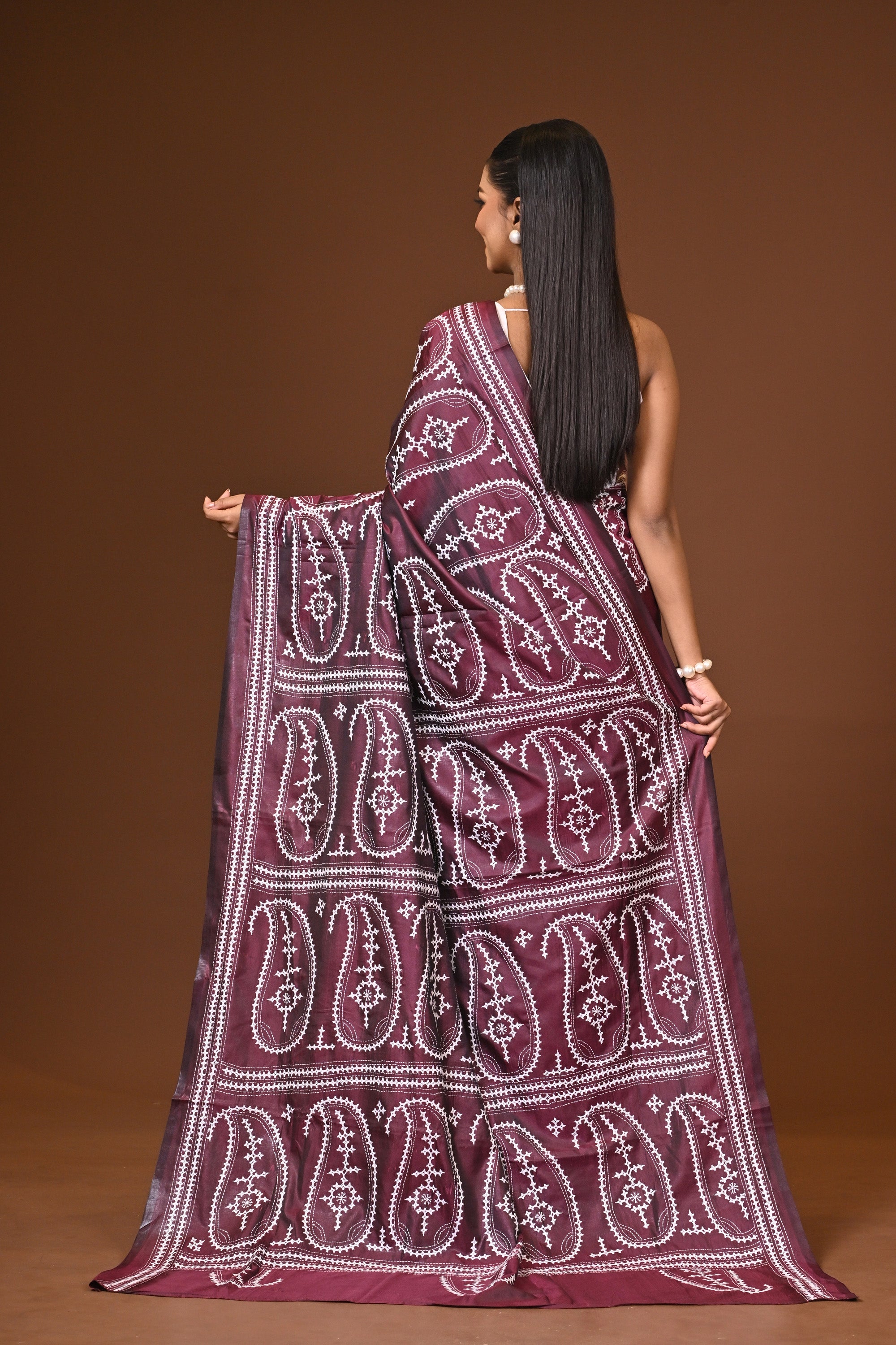 Blended Silk Kantha Saree