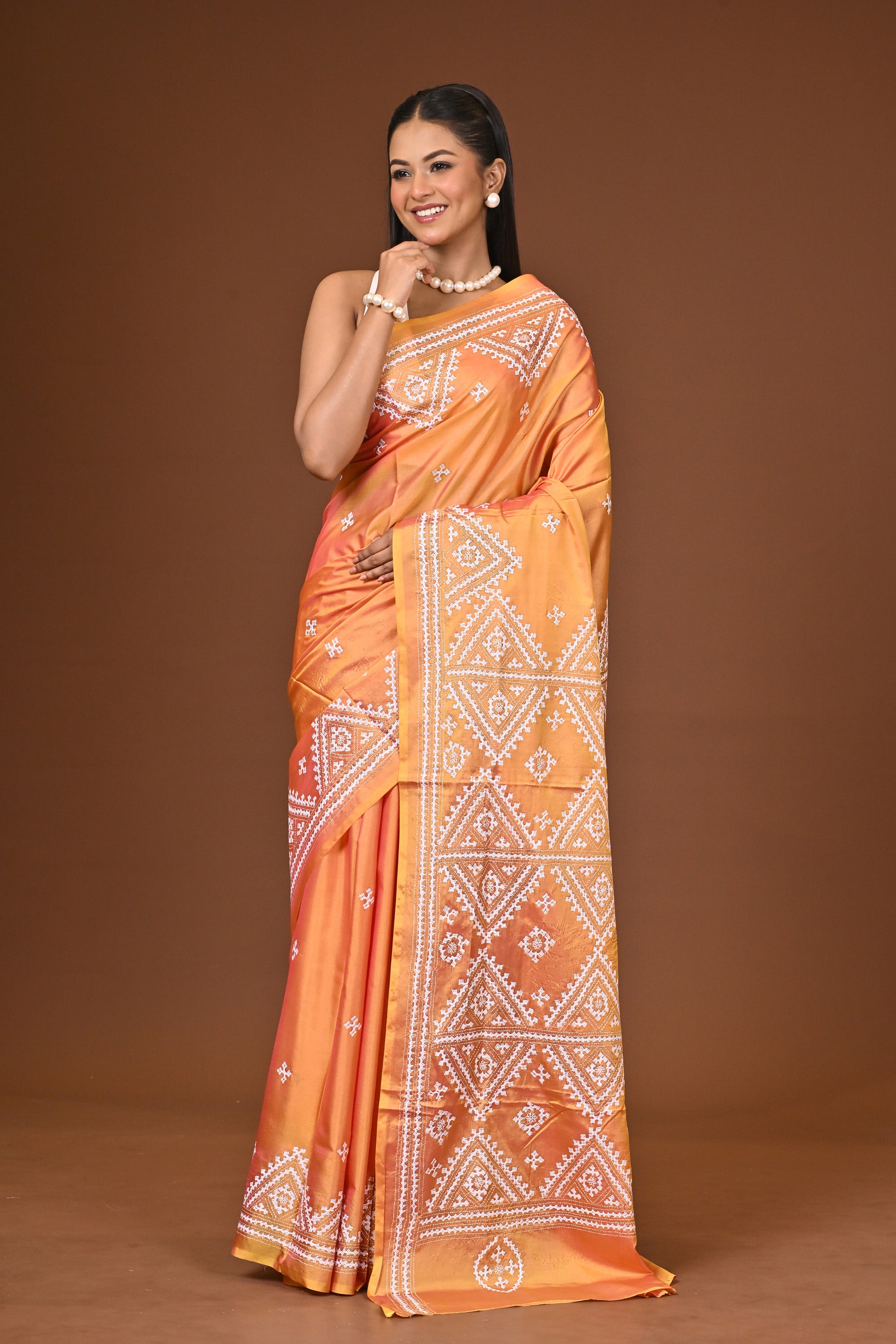 Blended Silk Kantha Saree
