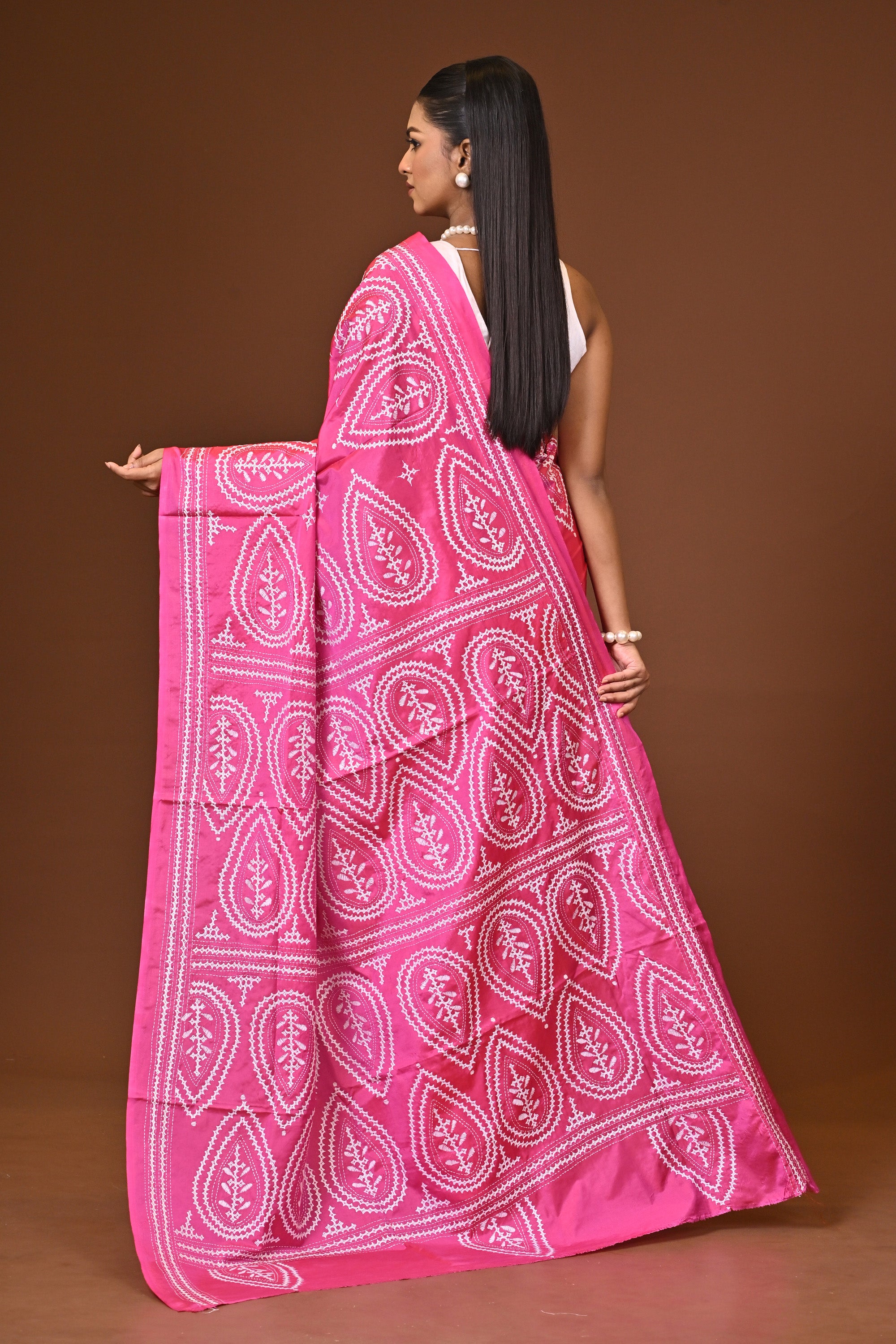 Blended Silk Kantha Saree