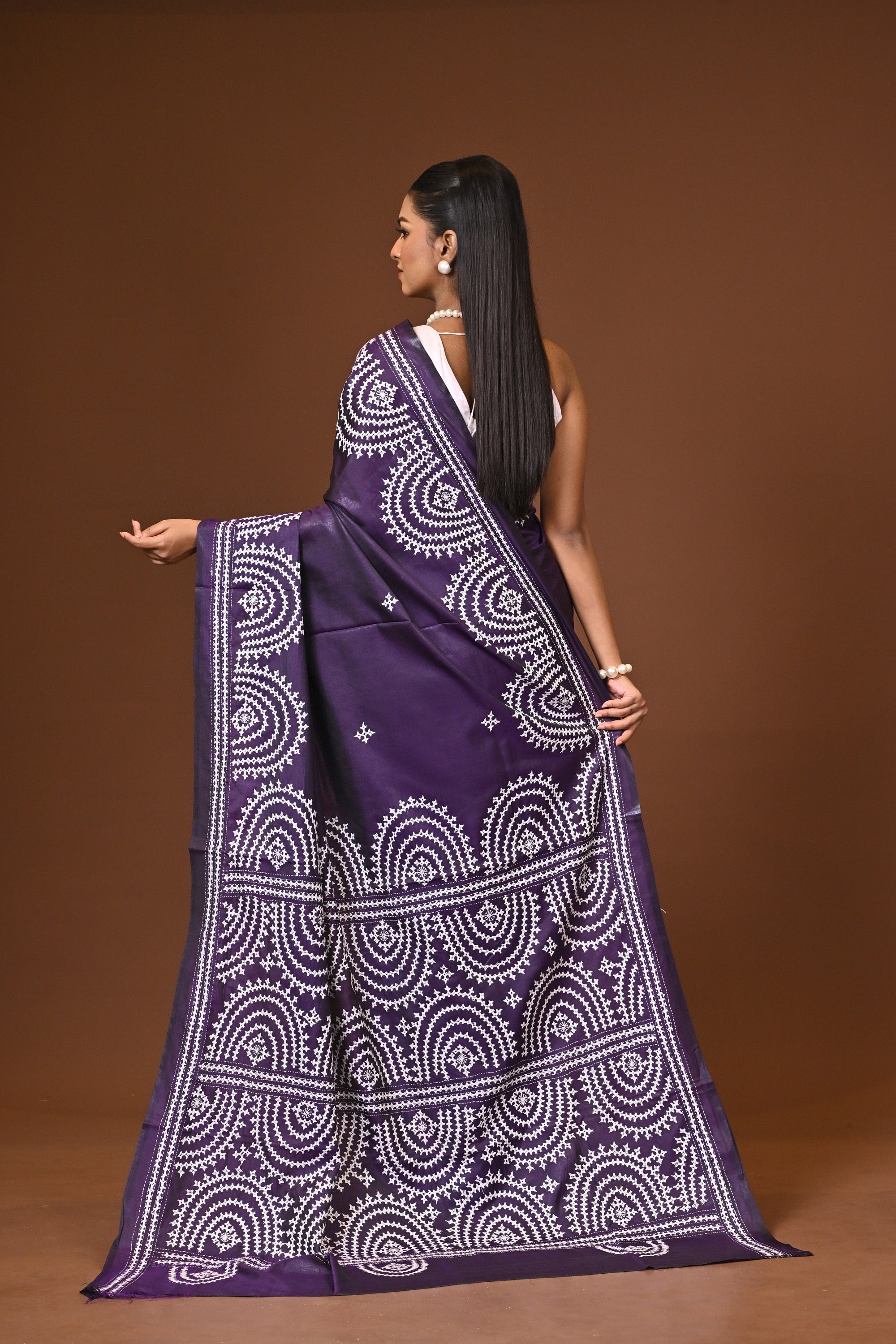 Blended Silk Kantha Saree