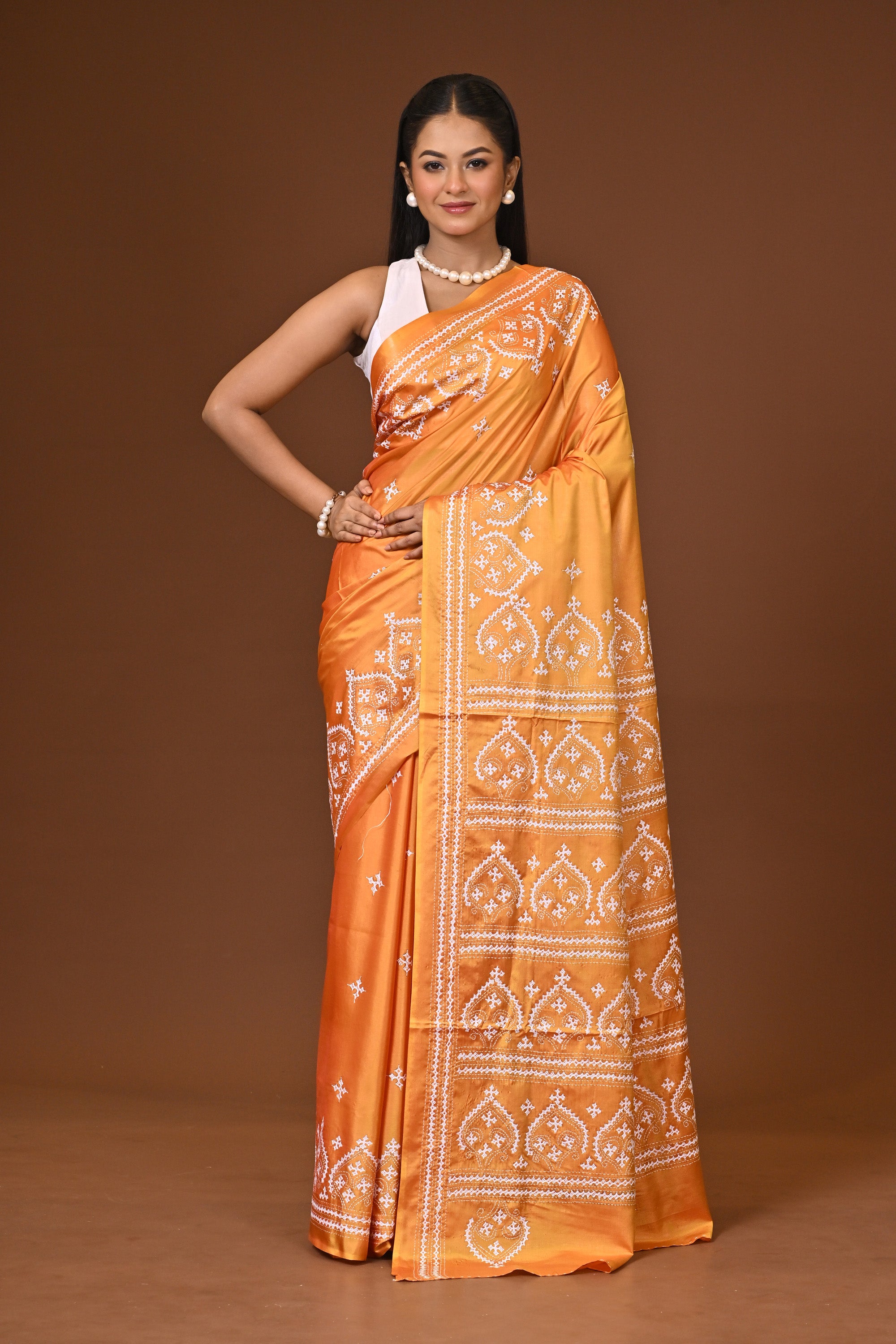 Blended Silk Kantha Saree