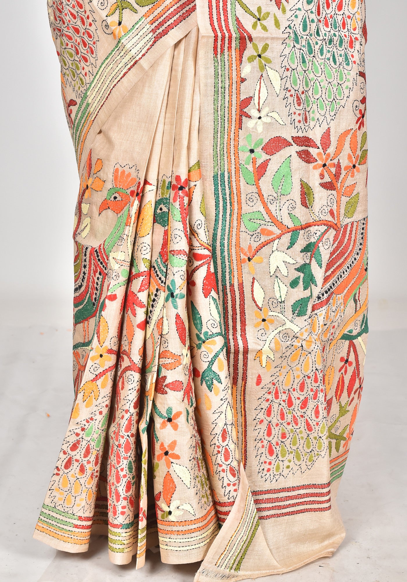 GACHI SILK KANTHA SAREE Thumbnail