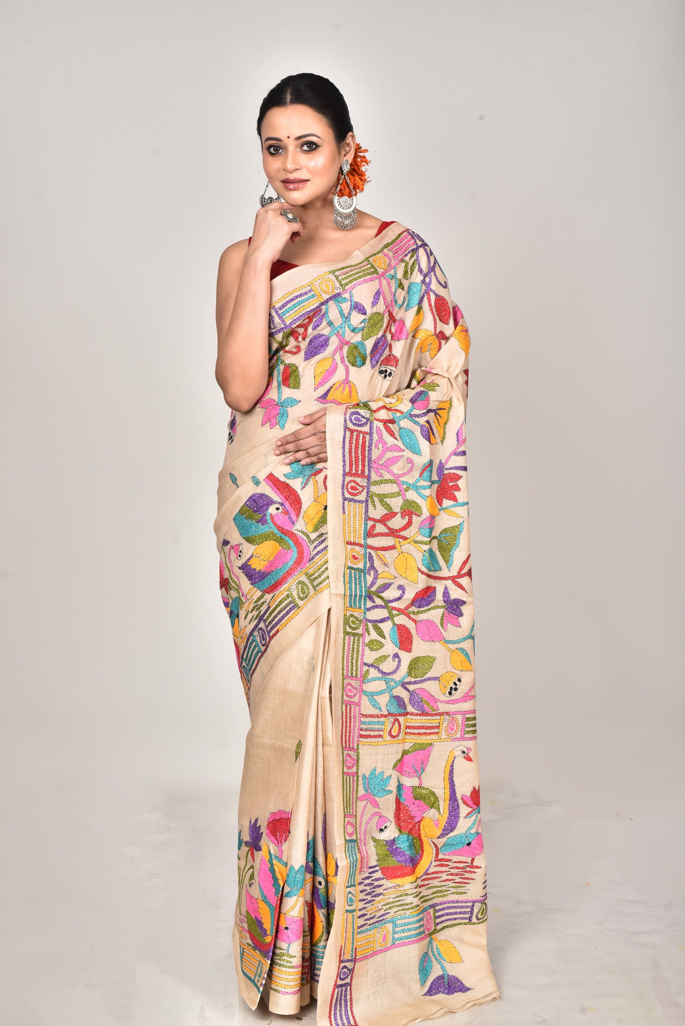 GACHI SILK KANTHA SAREE