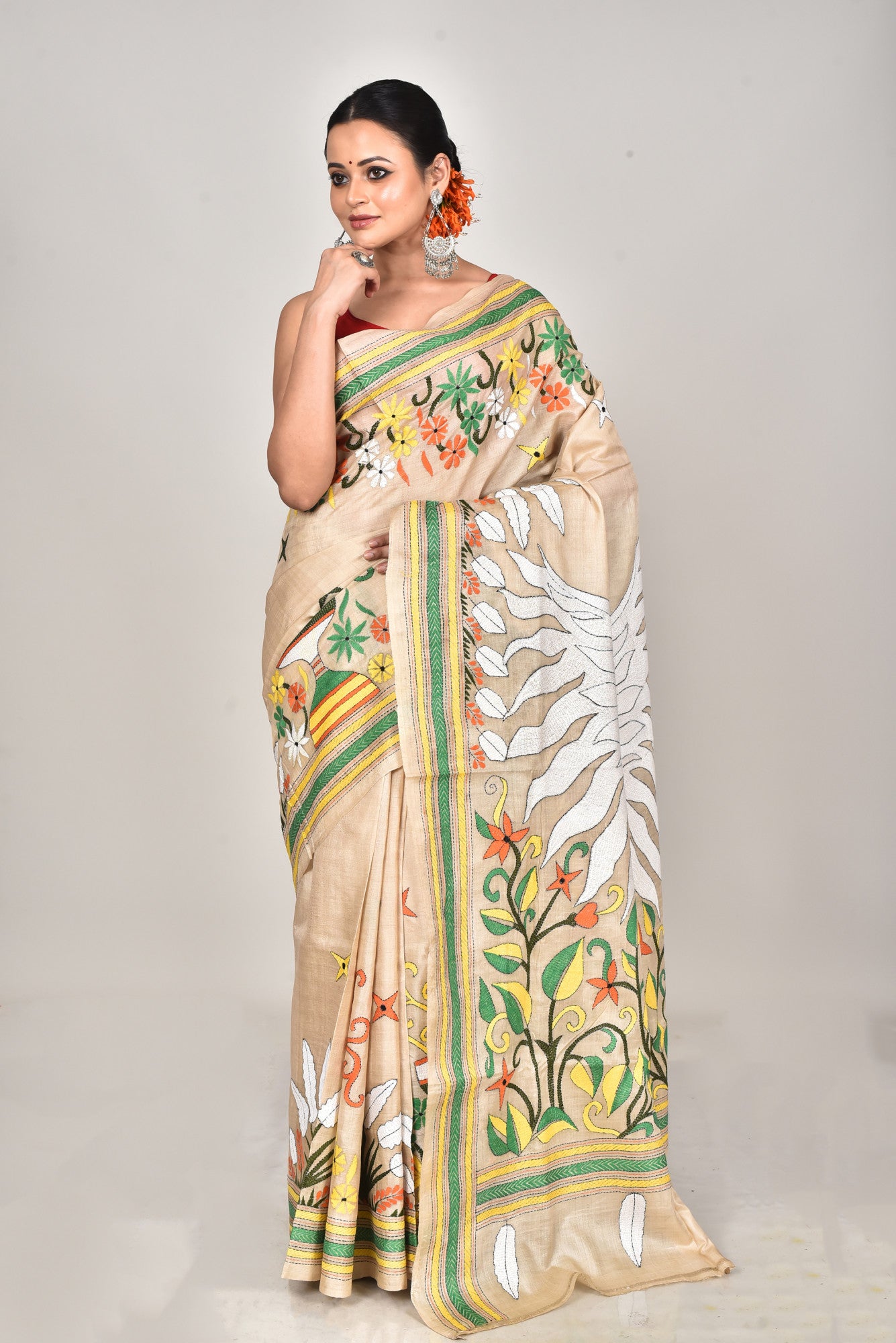 GACHI SILK KANTHA SAREE