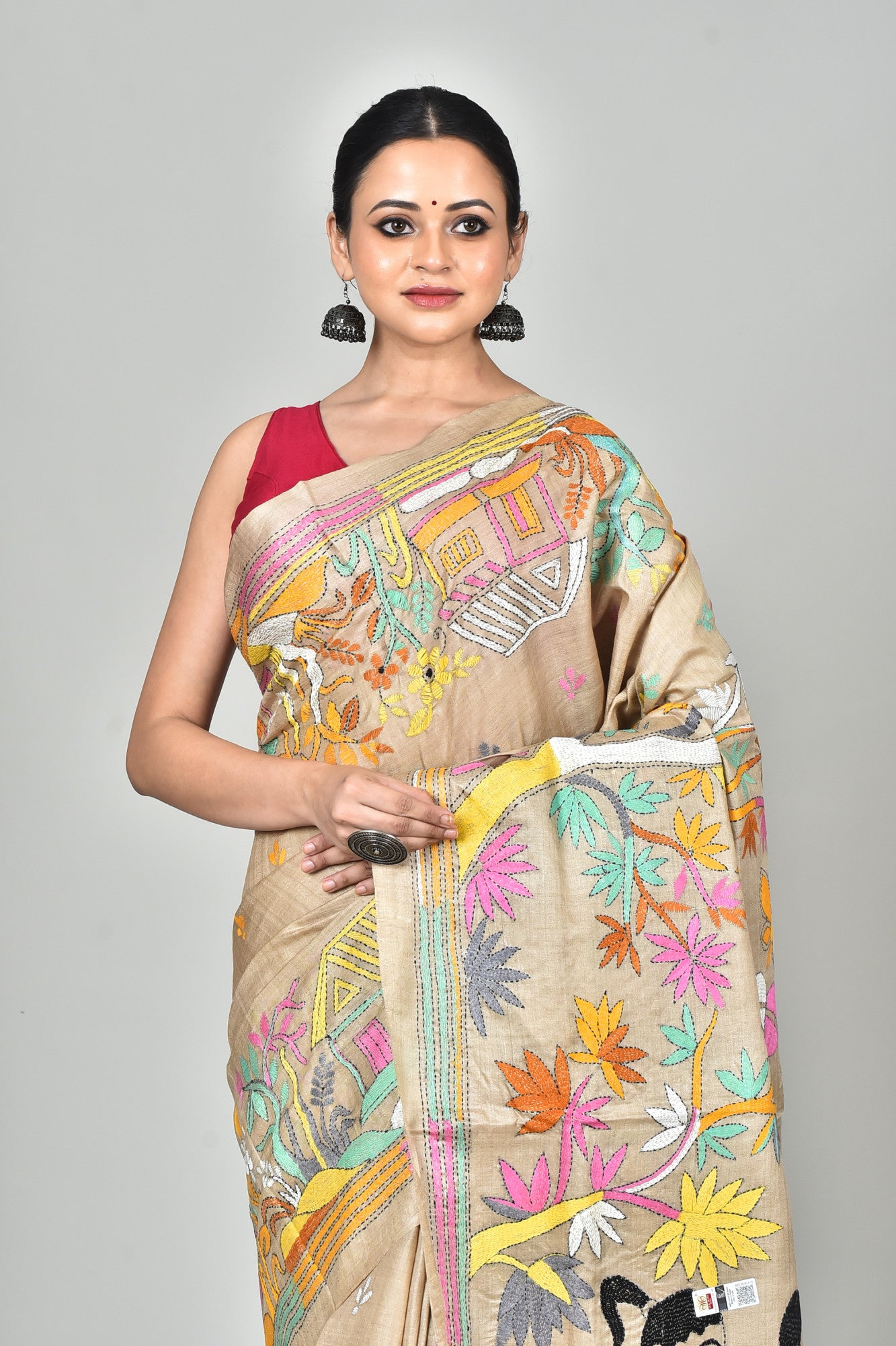 GACHI SILK KANTHA SAREE Thumbnail
