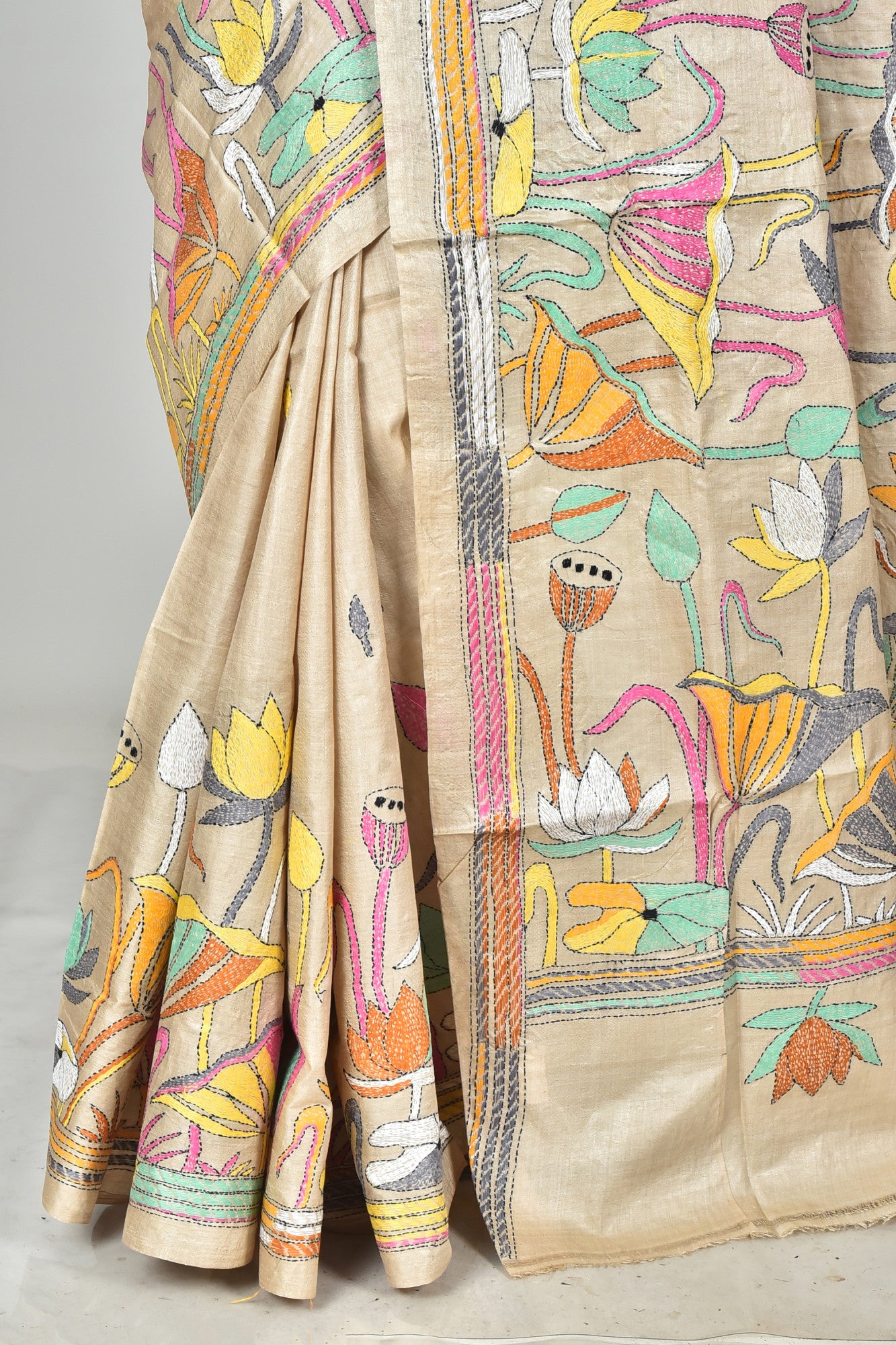 GACHI SILK KANTHA SAREE Thumbnail