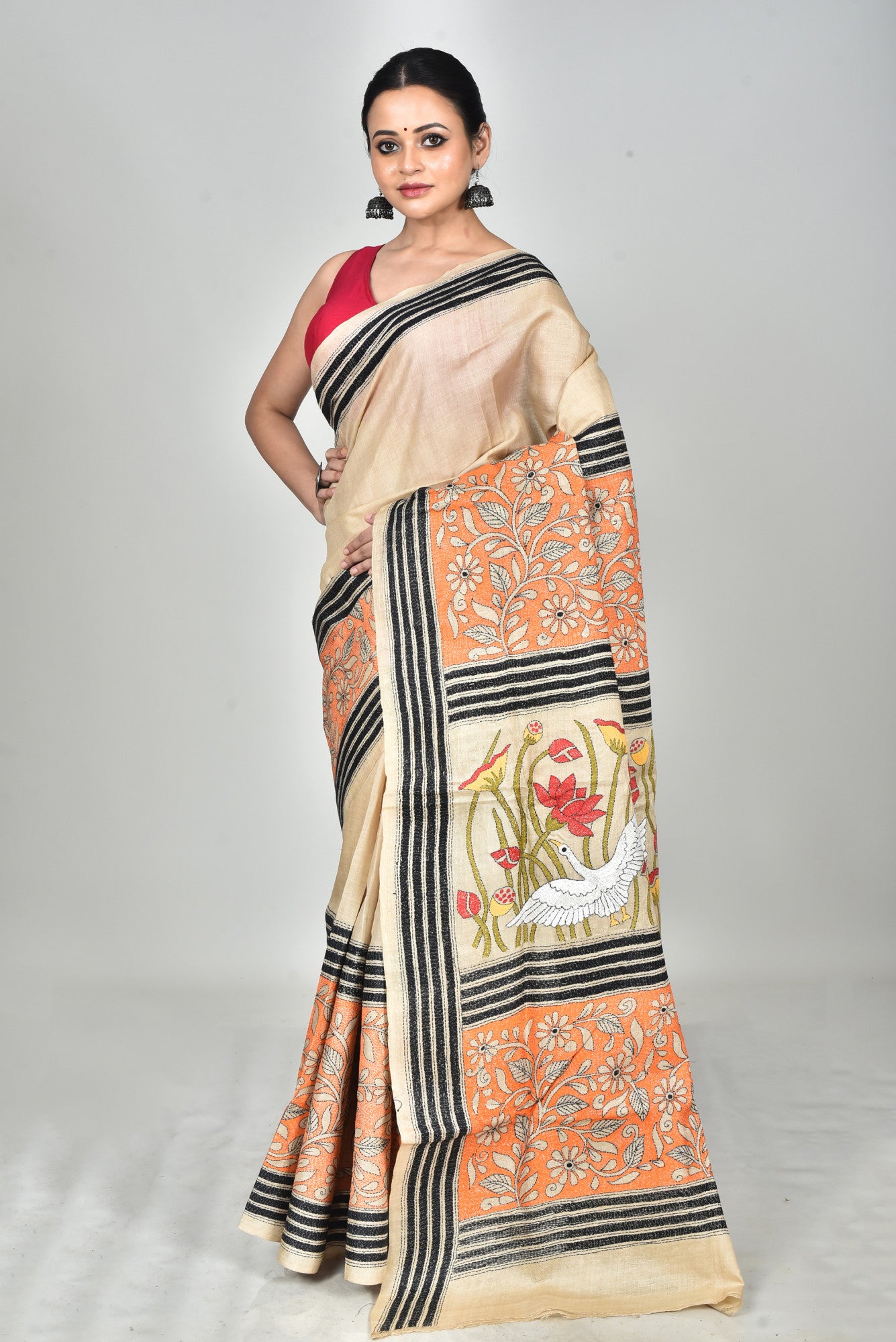 GACHI SILK KANTHA SAREE Thumbnail