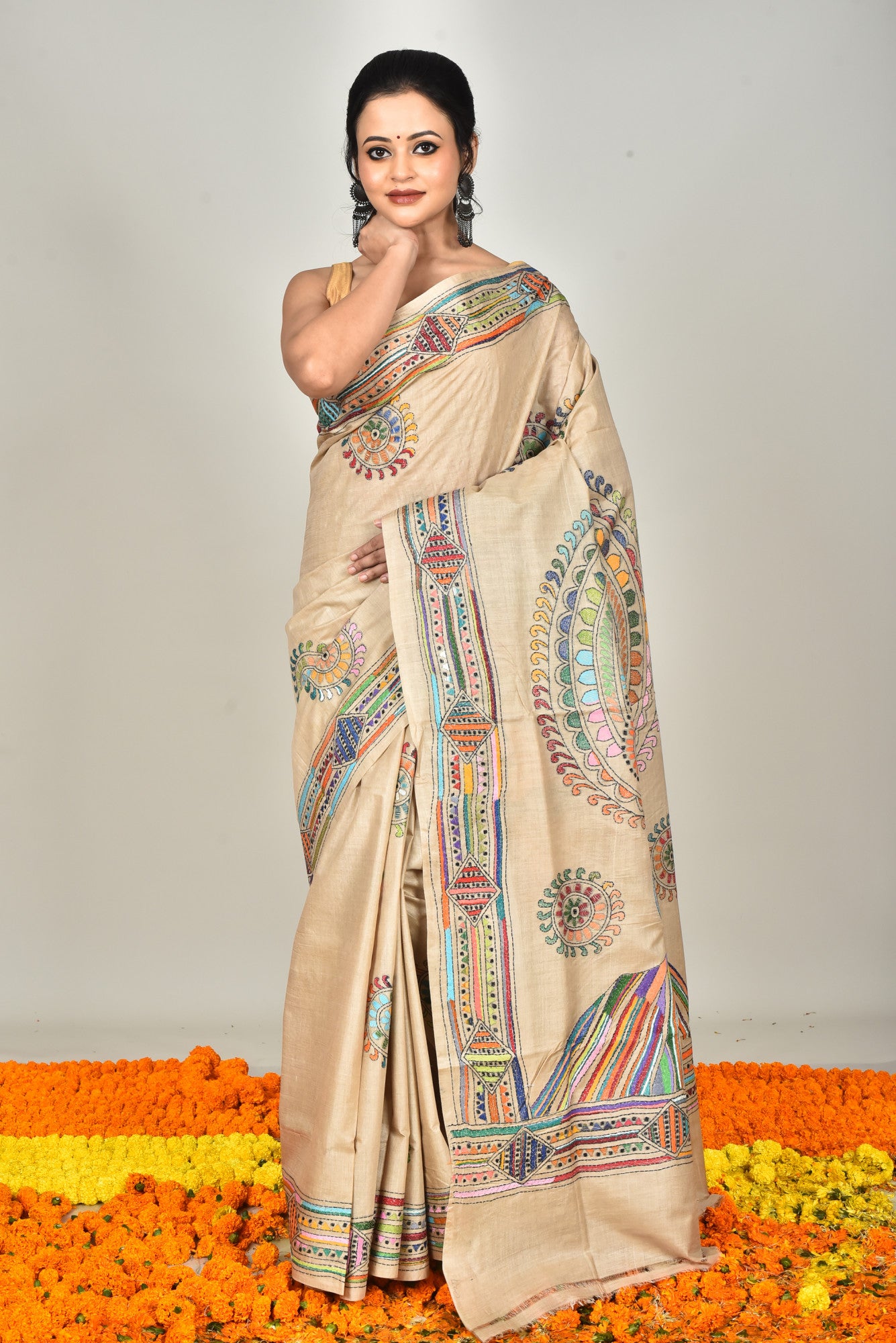 GACHI SILK KANTHA SAREE