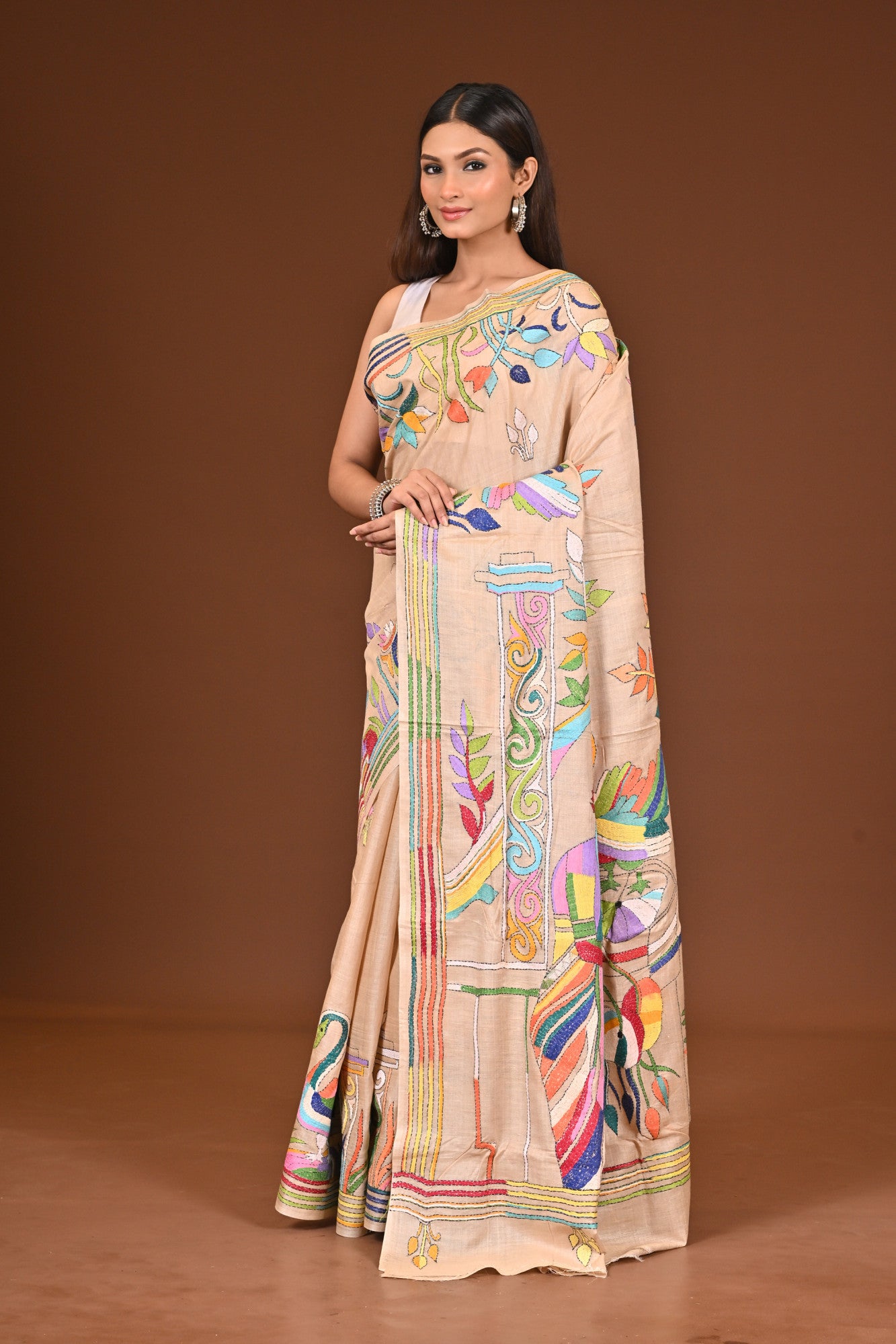 GACHI SILK KANTHA SAREE