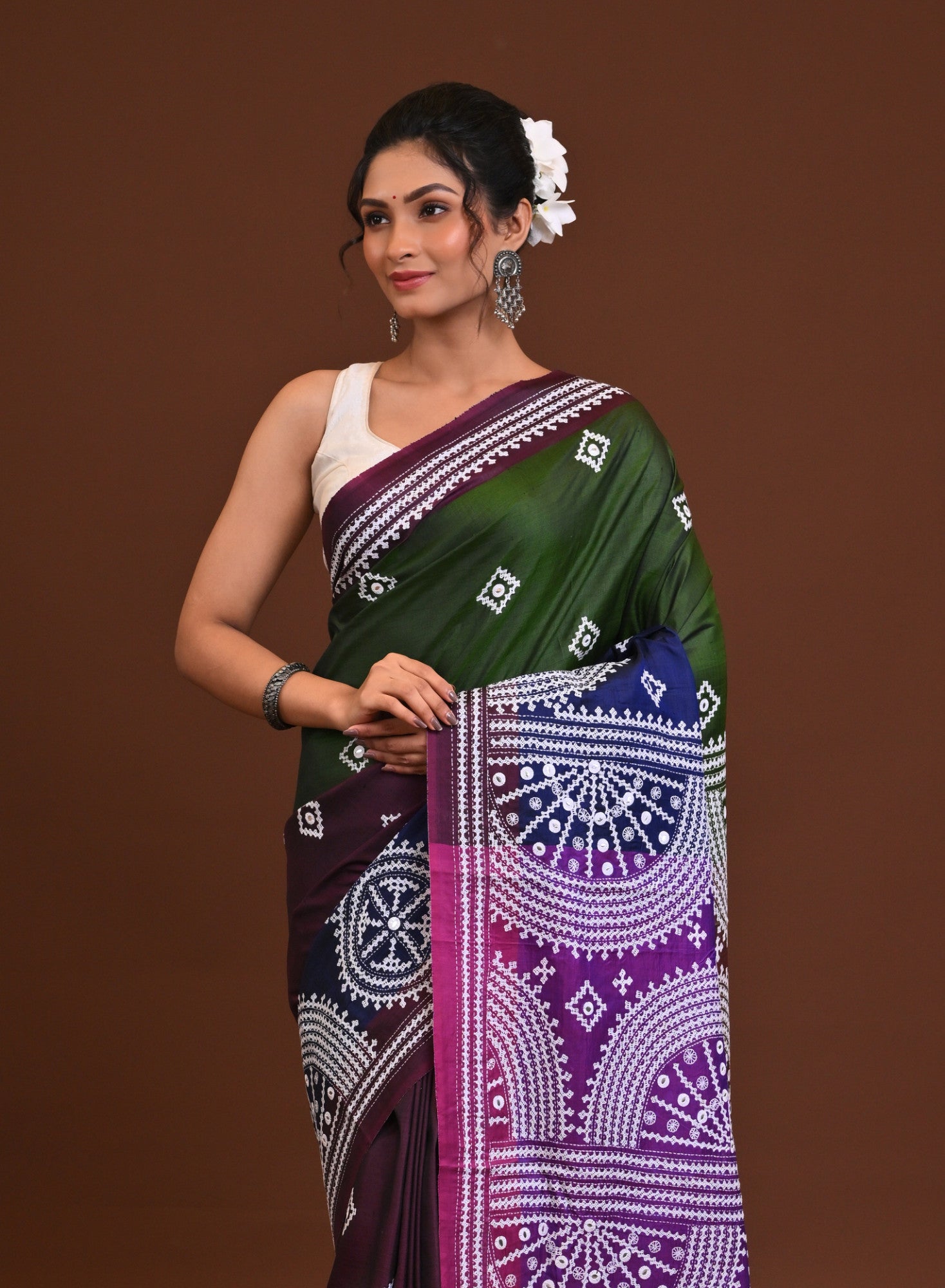 Gachi Silk Kantha Saree Thumbnail