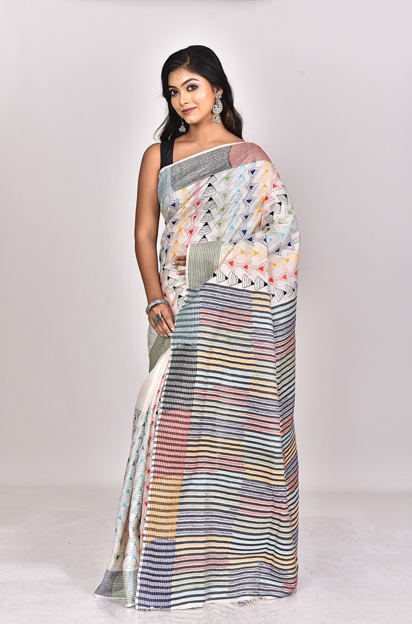 JALCHURI SILK KANTHA SAREE Thumbnail
