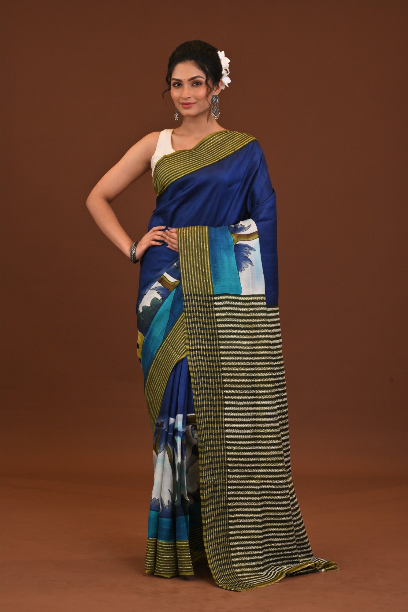 Jalchuri Silk Katha Saree