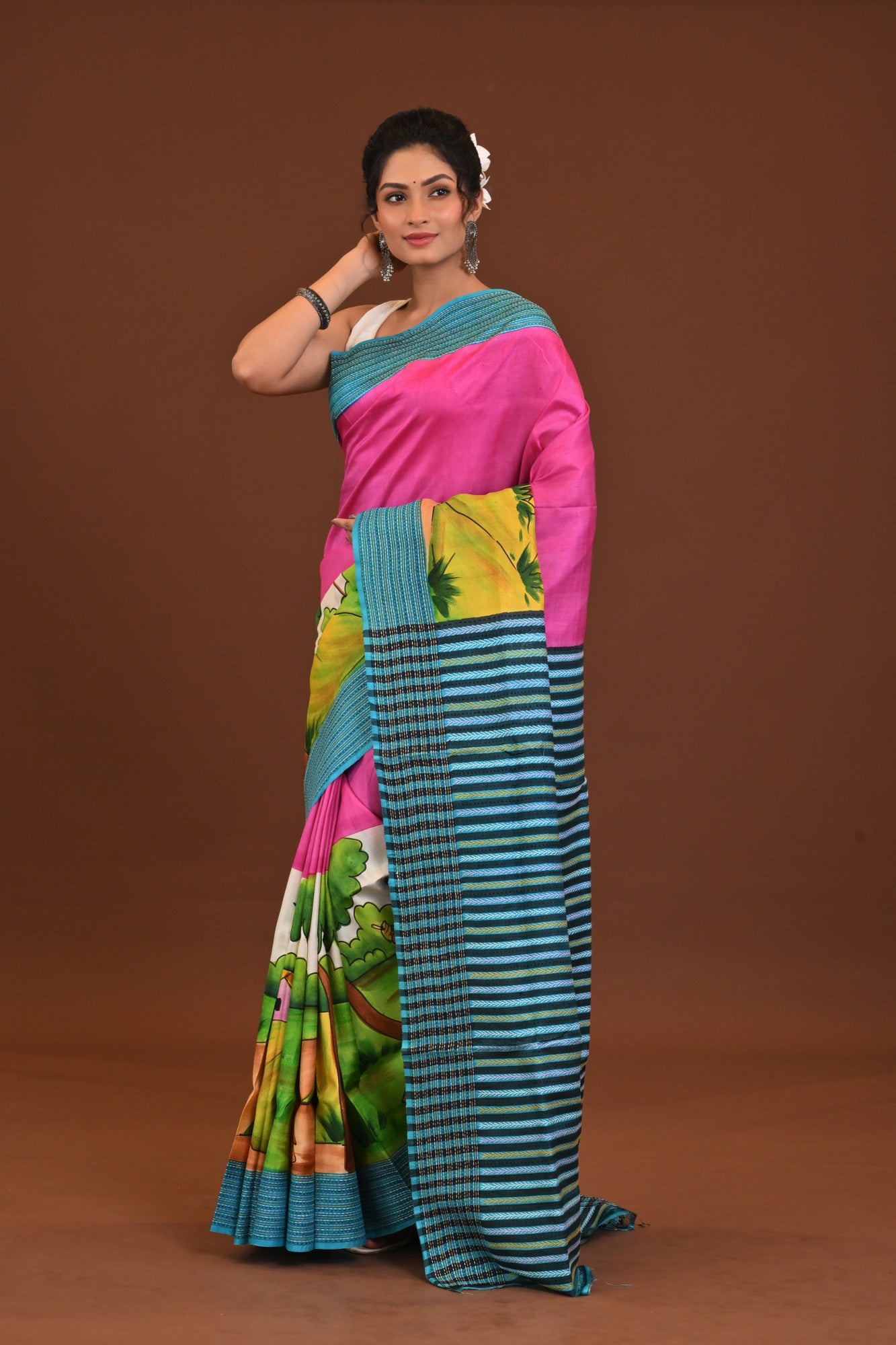 Jalchuri Silk Katha Saree Thumbnail