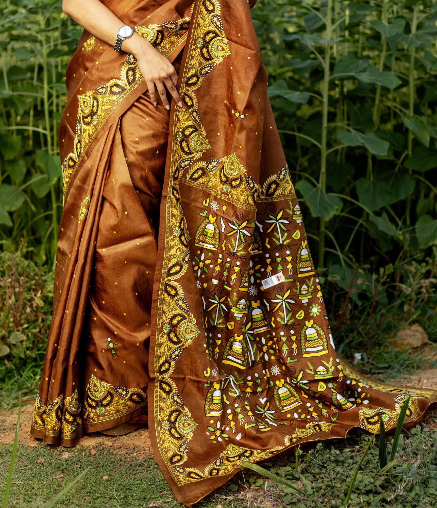 PURE SILK KANTHA SAREE