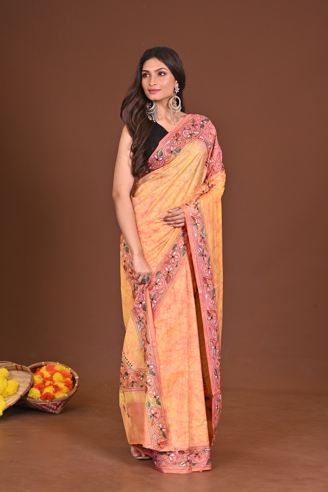 KOMOLSHARINI BLENDED SILK KANTHA SAREE Thumbnail