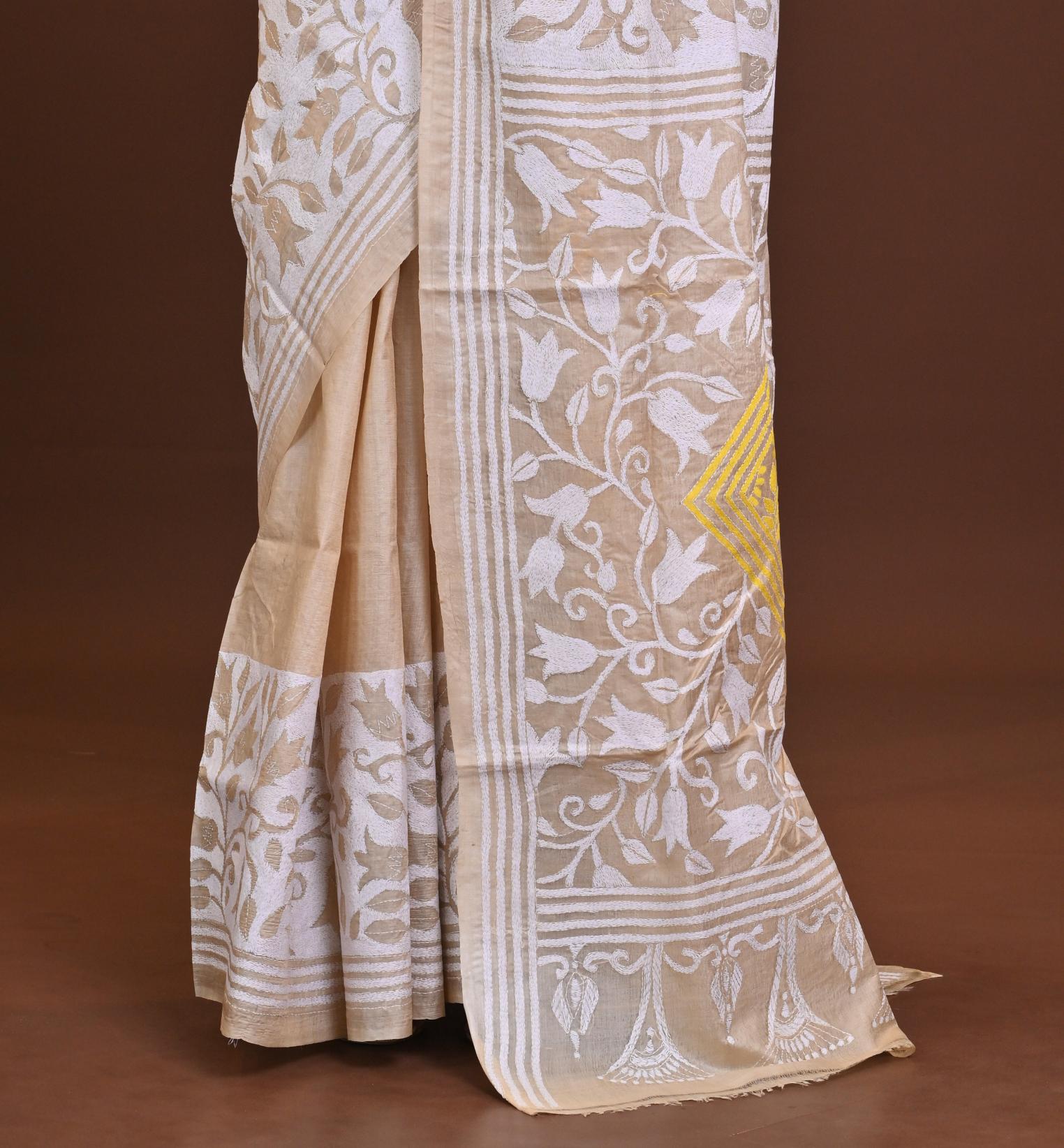 Pure Silk Kantha Saree Thumbnail