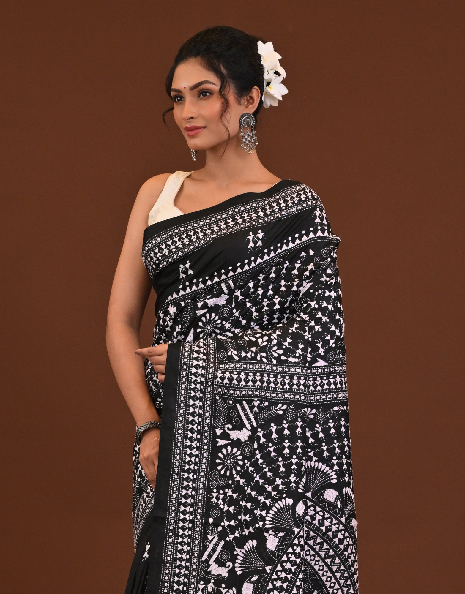 Pure Silk Kantha Saree