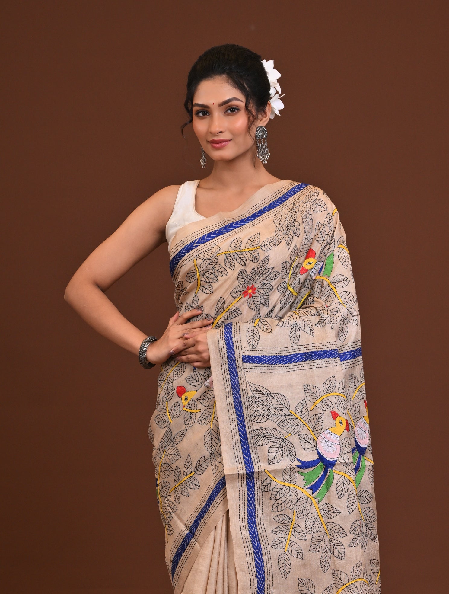 Pure Silk Kantha Saree