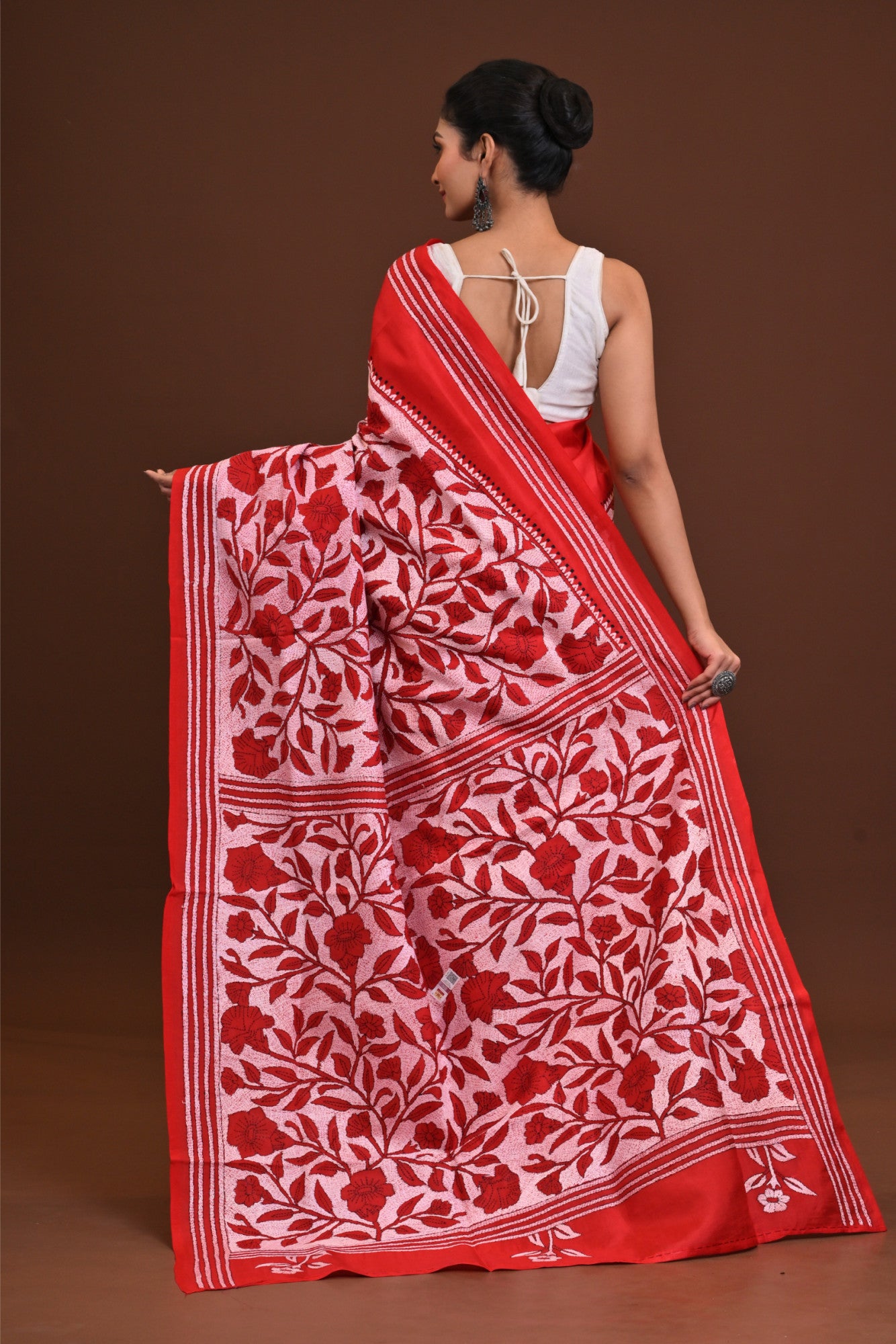 Pure Silk Kantha Saree Thumbnail
