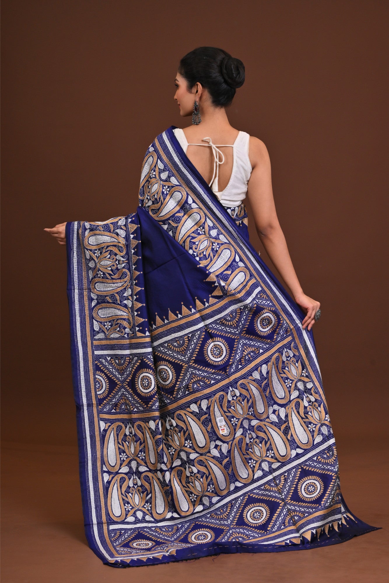 Pure Silk Kantha Saree Thumbnail