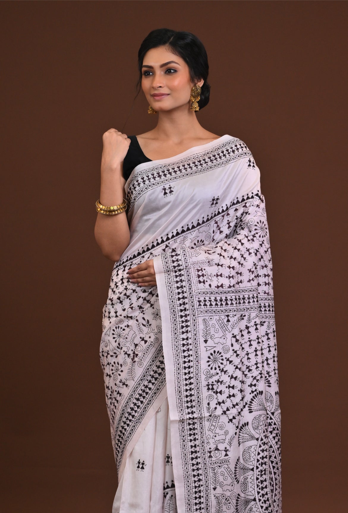 Pure Silk Kantha Saree Thumbnail