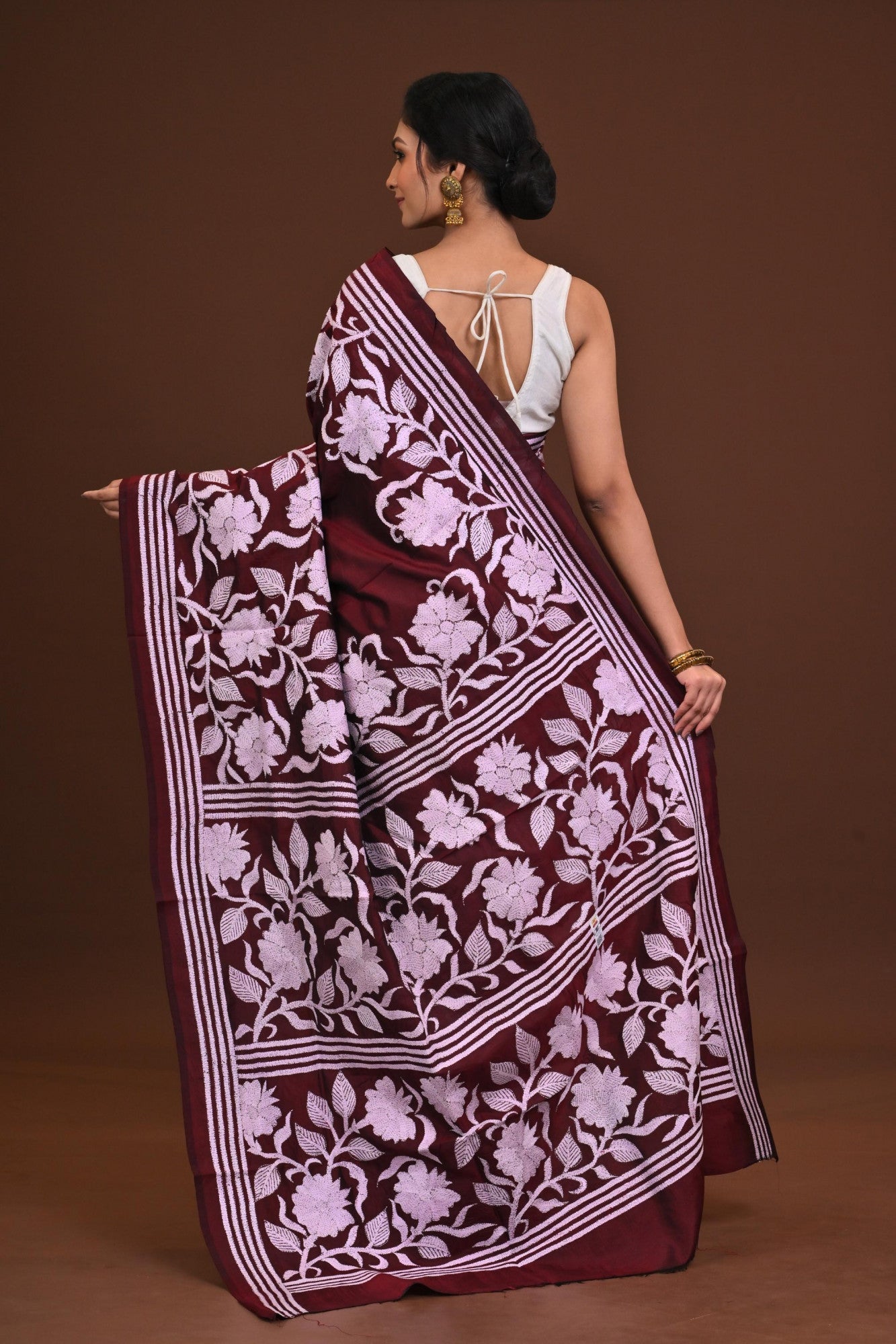 Pure Silk Kantha Saree Thumbnail
