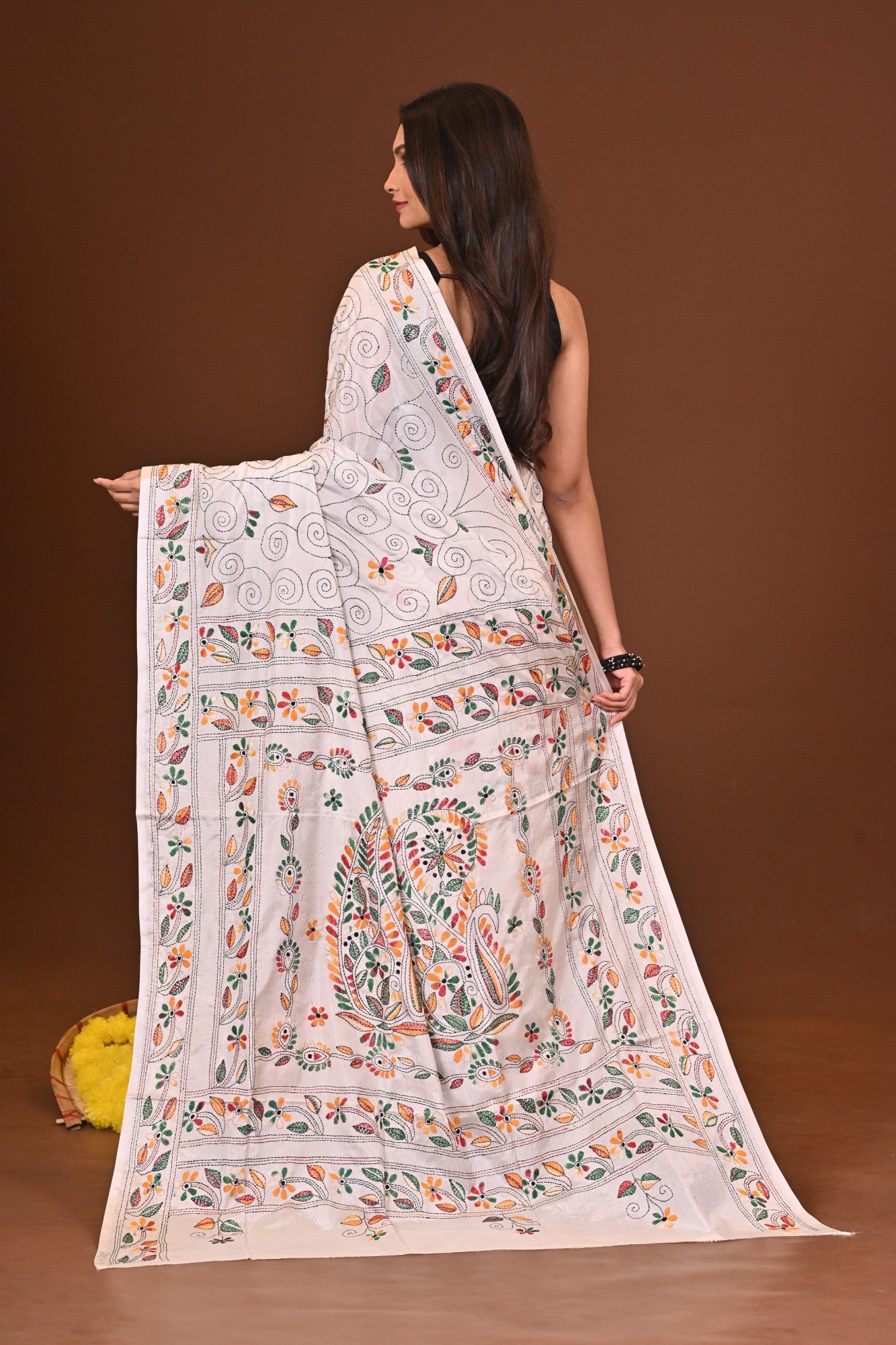 Rangtara Blended Silk Kantha Saree Thumbnail
