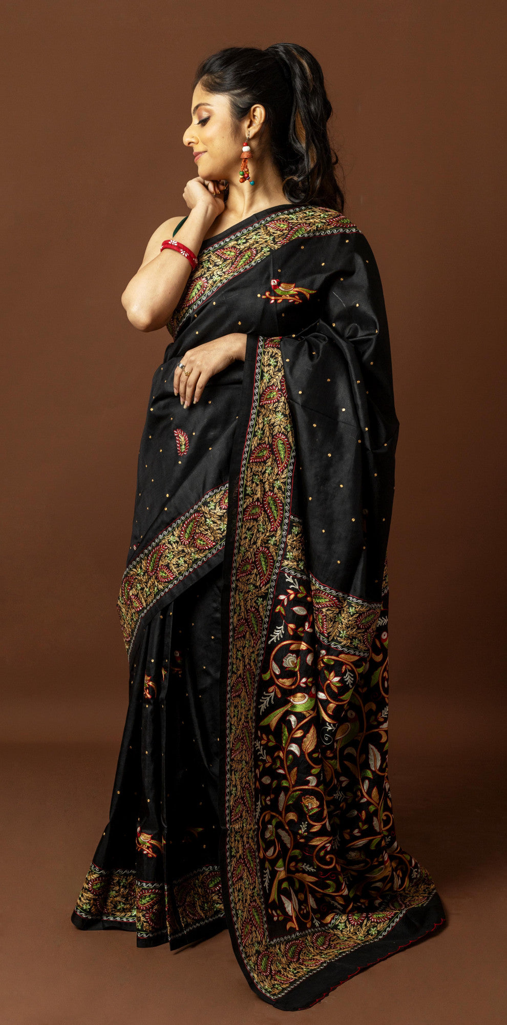 KATAN 3D KANTHA SAREE
