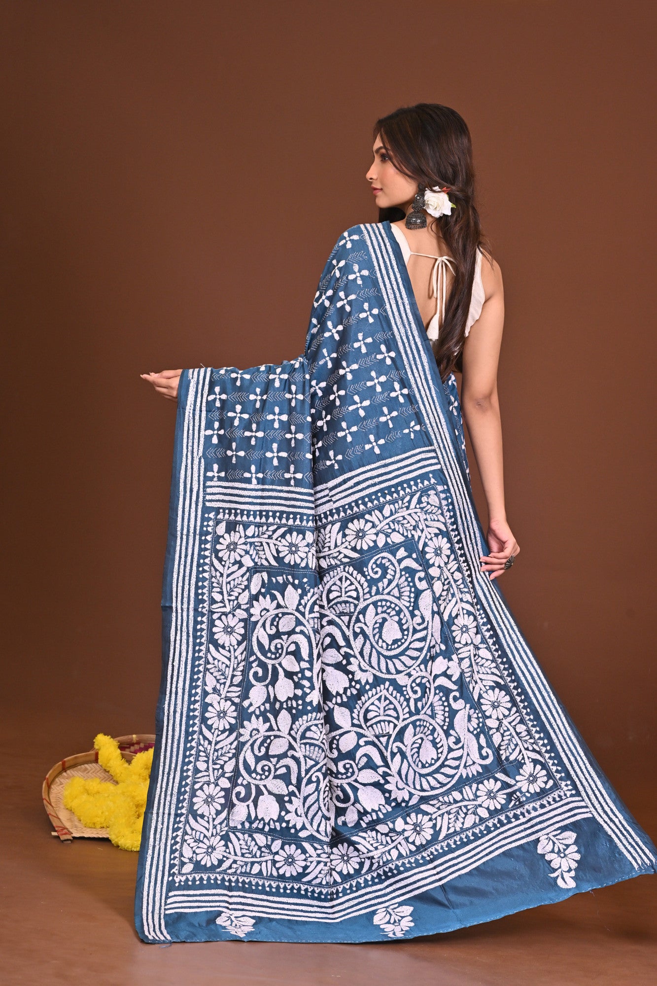 TITHITARANGA BLENDED SILK KANTHA SAREE Thumbnail