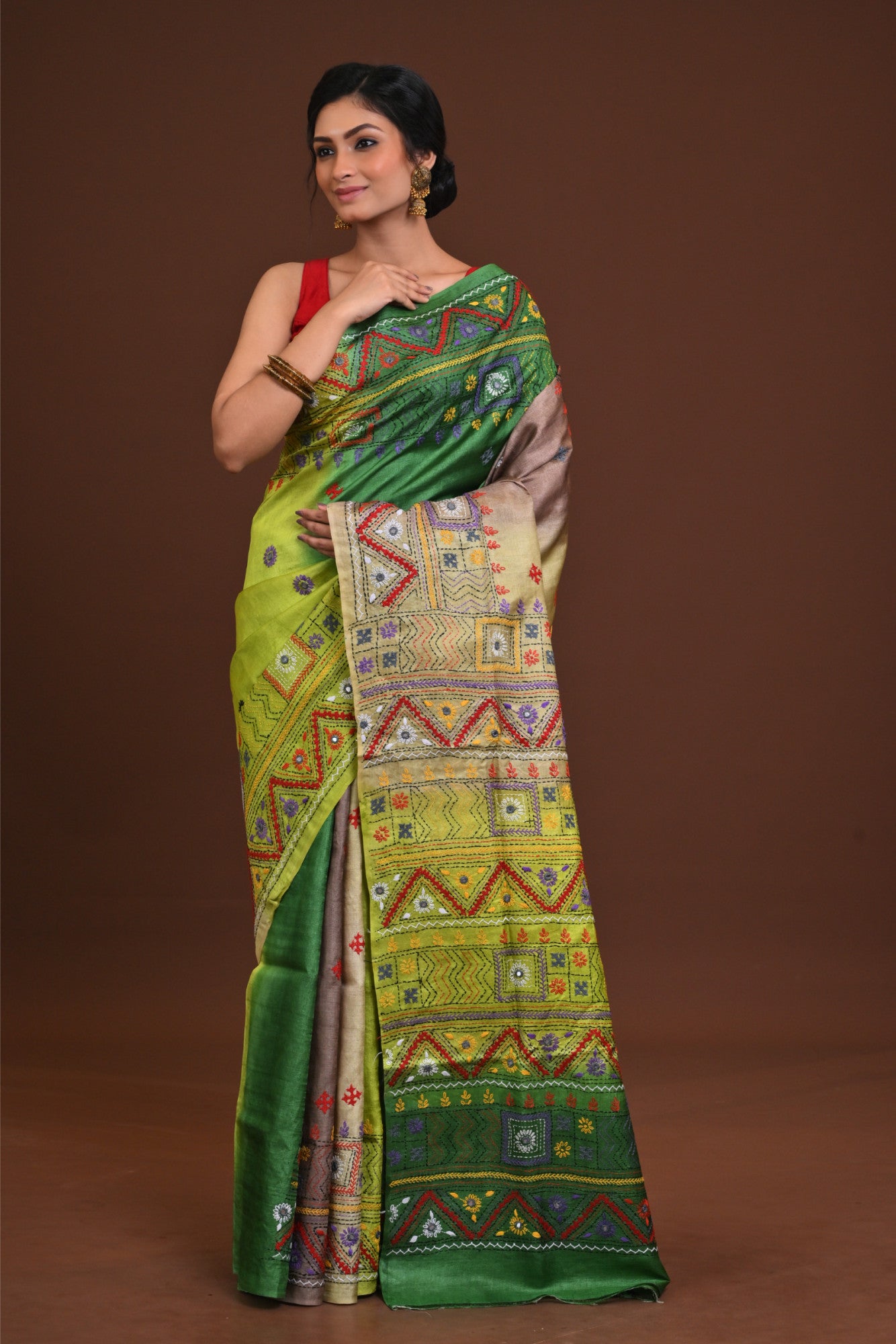 Tussar Dye Lambani Saree Thumbnail