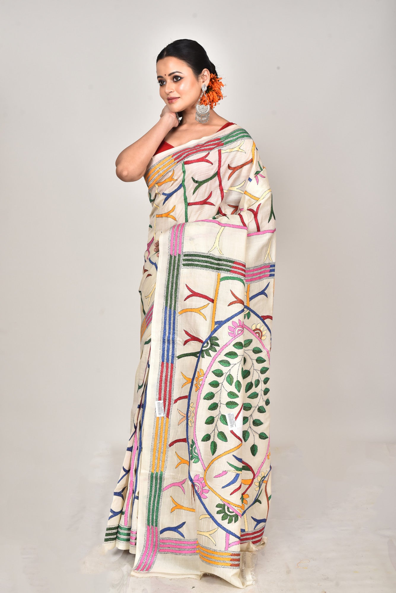 TUSSAR SILK KANTHA SAREE Thumbnail