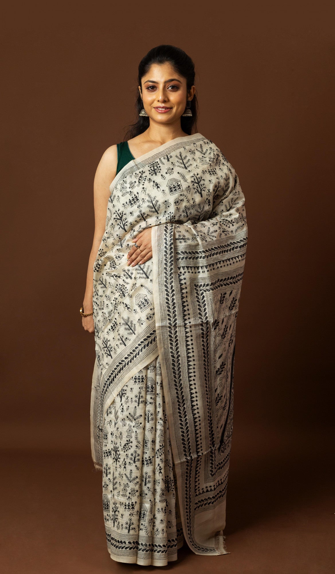 Tussar Silk Kantha Saree Thumbnail